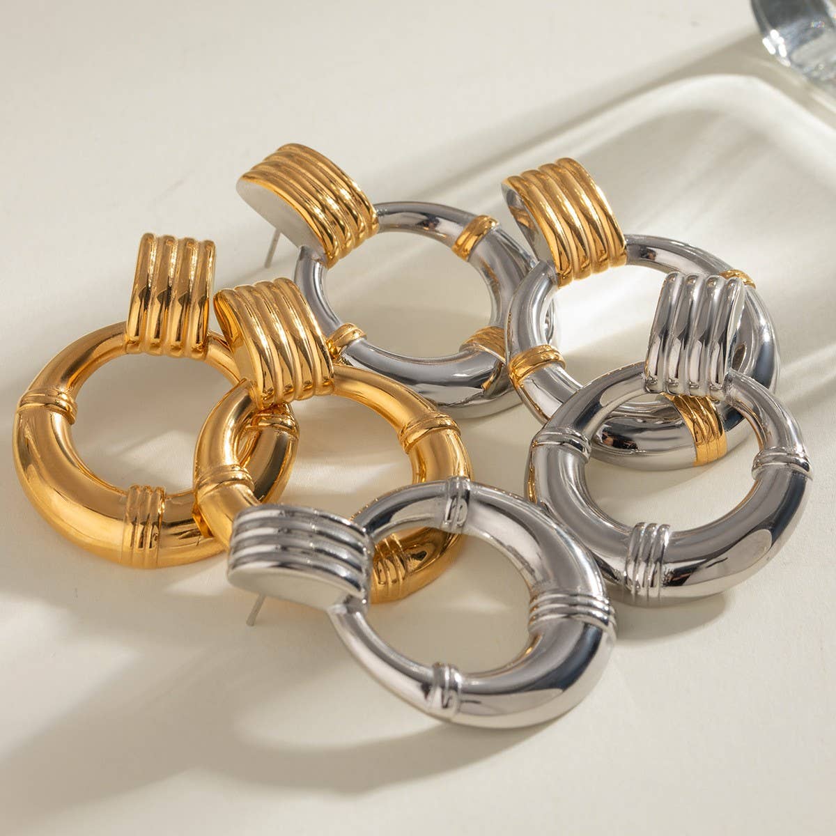 STAINLESS STEEL HOOP EARRINGS HIGH-END EARRINGS_CWASC1670