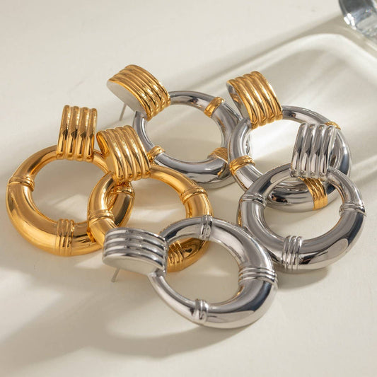 STAINLESS STEEL HOOP EARRINGS HIGH-END EARRINGS_CWASC1670