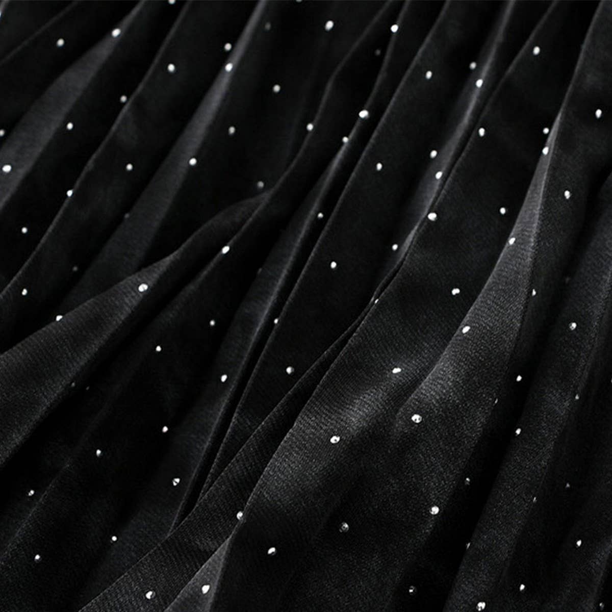 CHINESE STYLE PRINTED PLEATED SKIRT LONG SKIRT