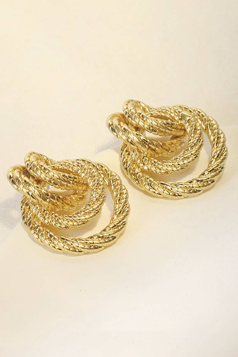 TWIST DESIGN STUD EARRINGS