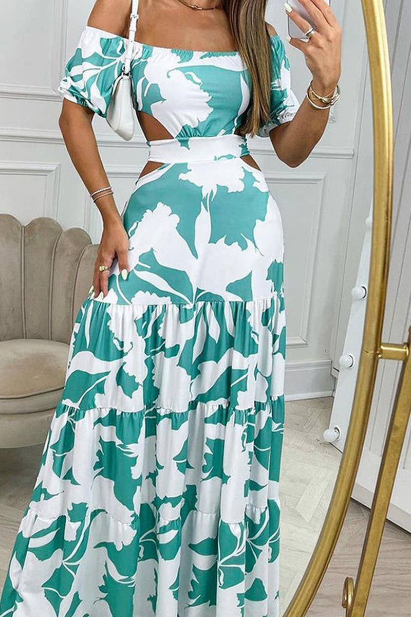 CWDMD5755_ELEGANT COMMUTING HOLLOW SWING DRESS