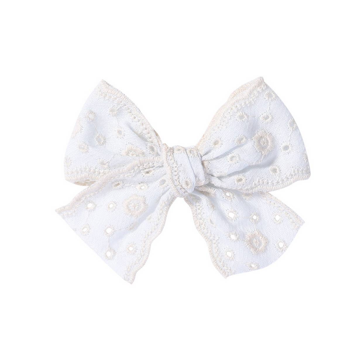 2024 NEW CHILDREN'S SOLID COLOR LACE BOW HAIRPIN_CWAHA2397