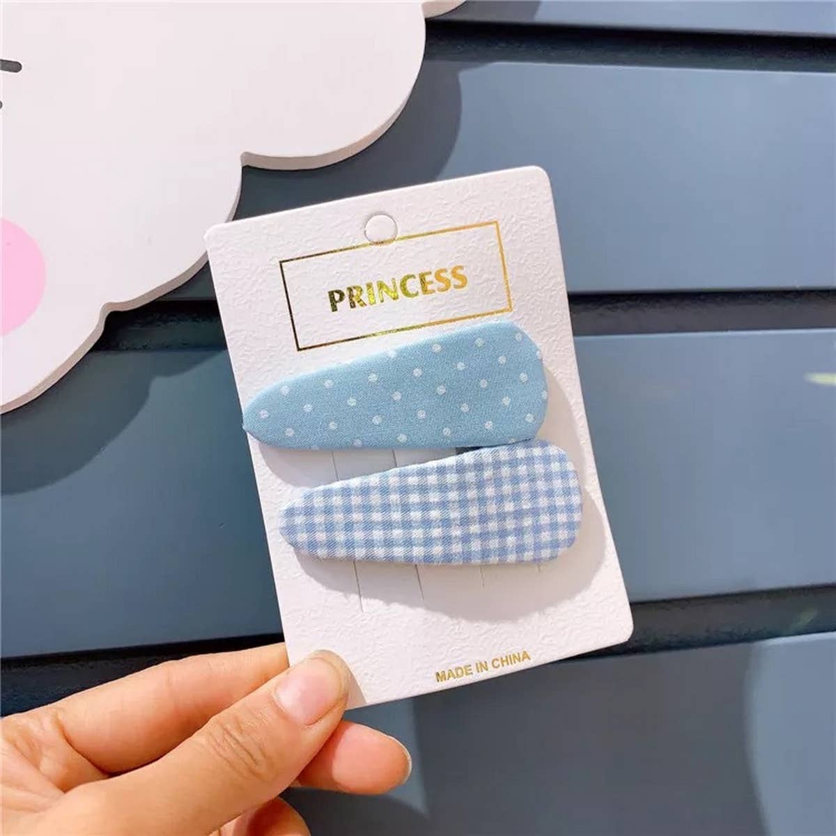 CHILDREN'S SOLID COLOR POLKA DOT PLAID HAIRPIN