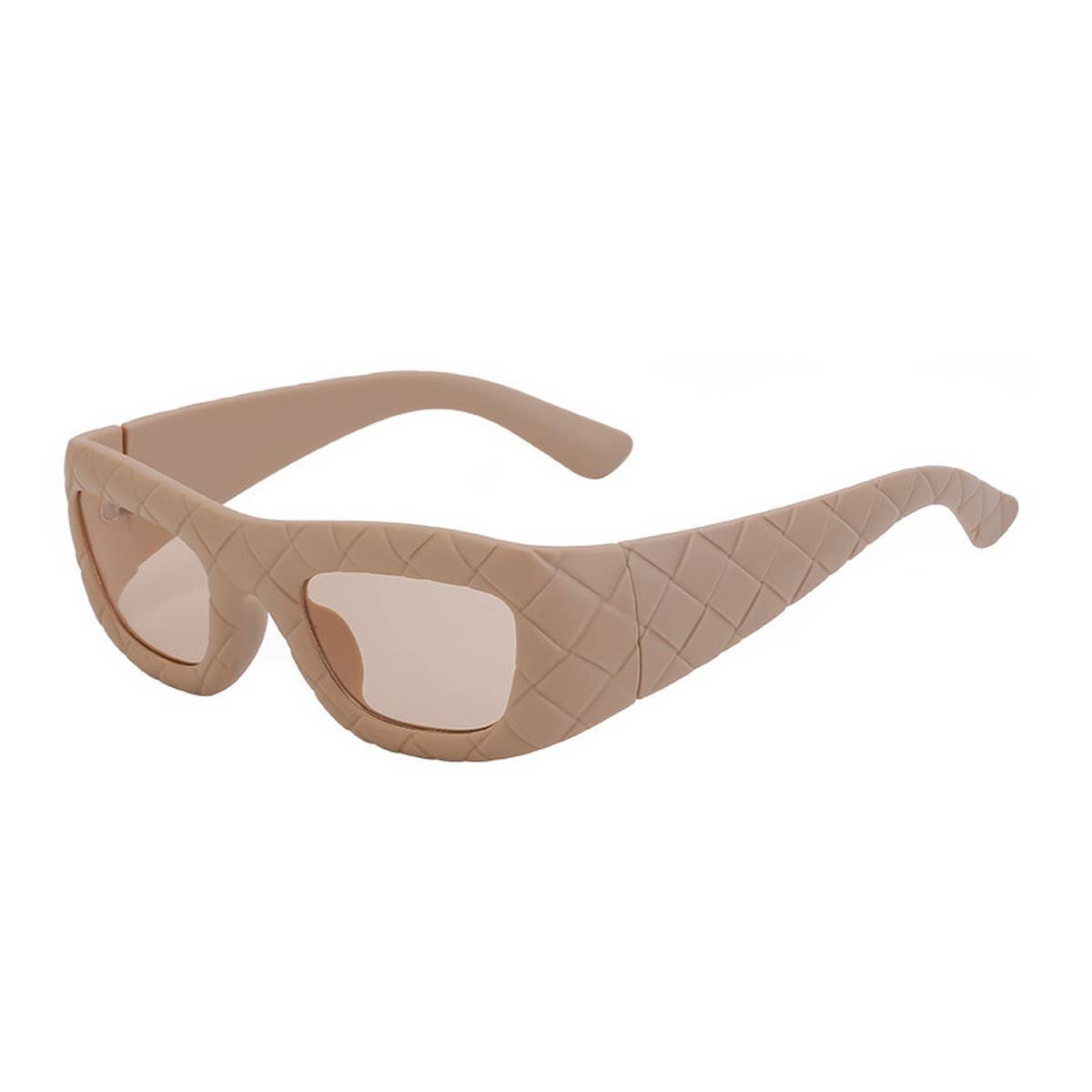 FASHIONABLE FAUX LEATHER LARGE FRAME SUNGLASSES