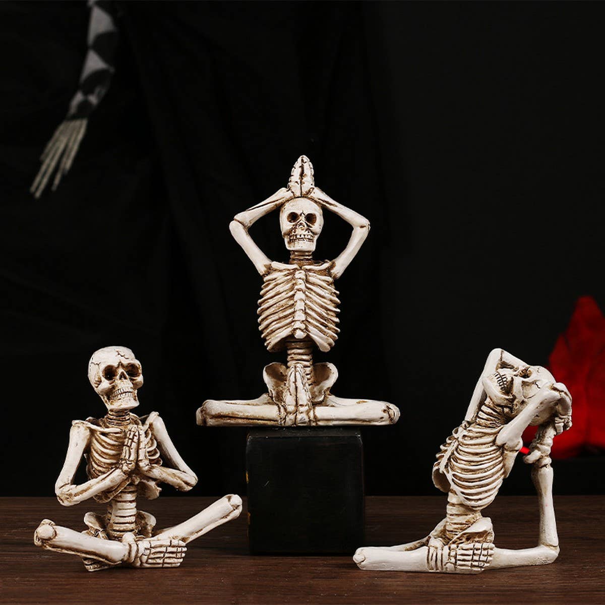 Scary Yoga Skeleton Halloween Garden Decor_CWAJE5298