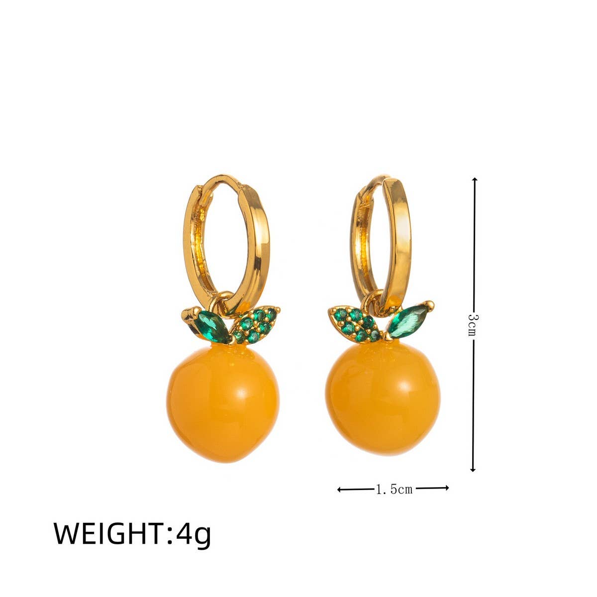 Fresh Fruit Veggie 18K Gold Plated Earrings