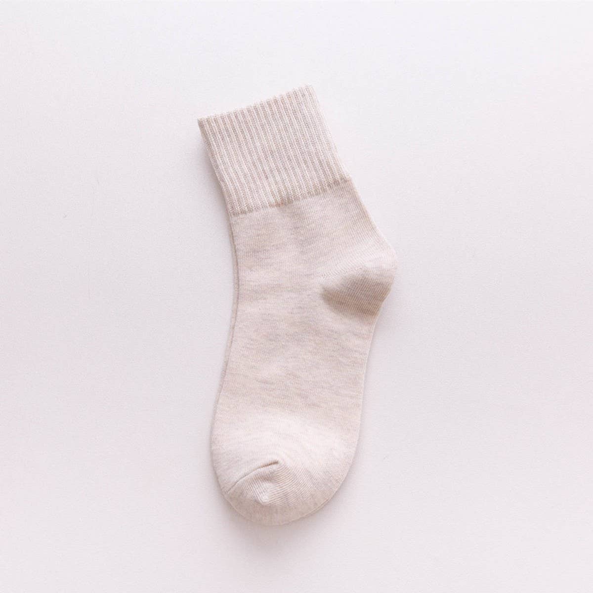 NEW SOLID COLOR HIGH CUFF WOMEN'S MID-CALF SOCKS_CWMS1392