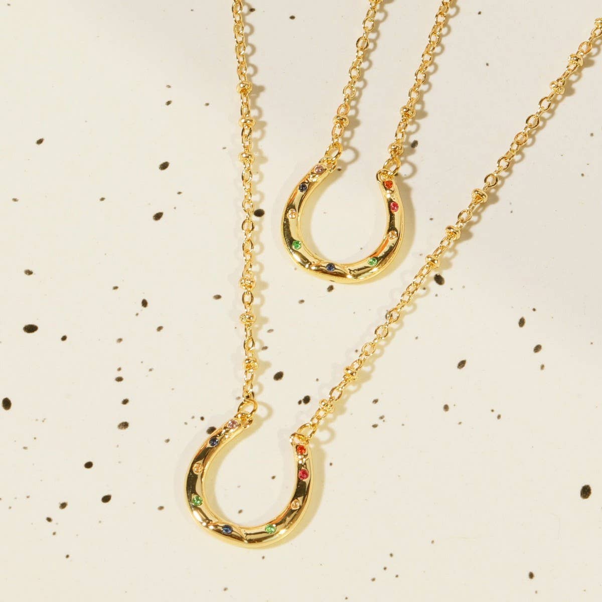 Women's irregular horseshoe U-shaped necklace