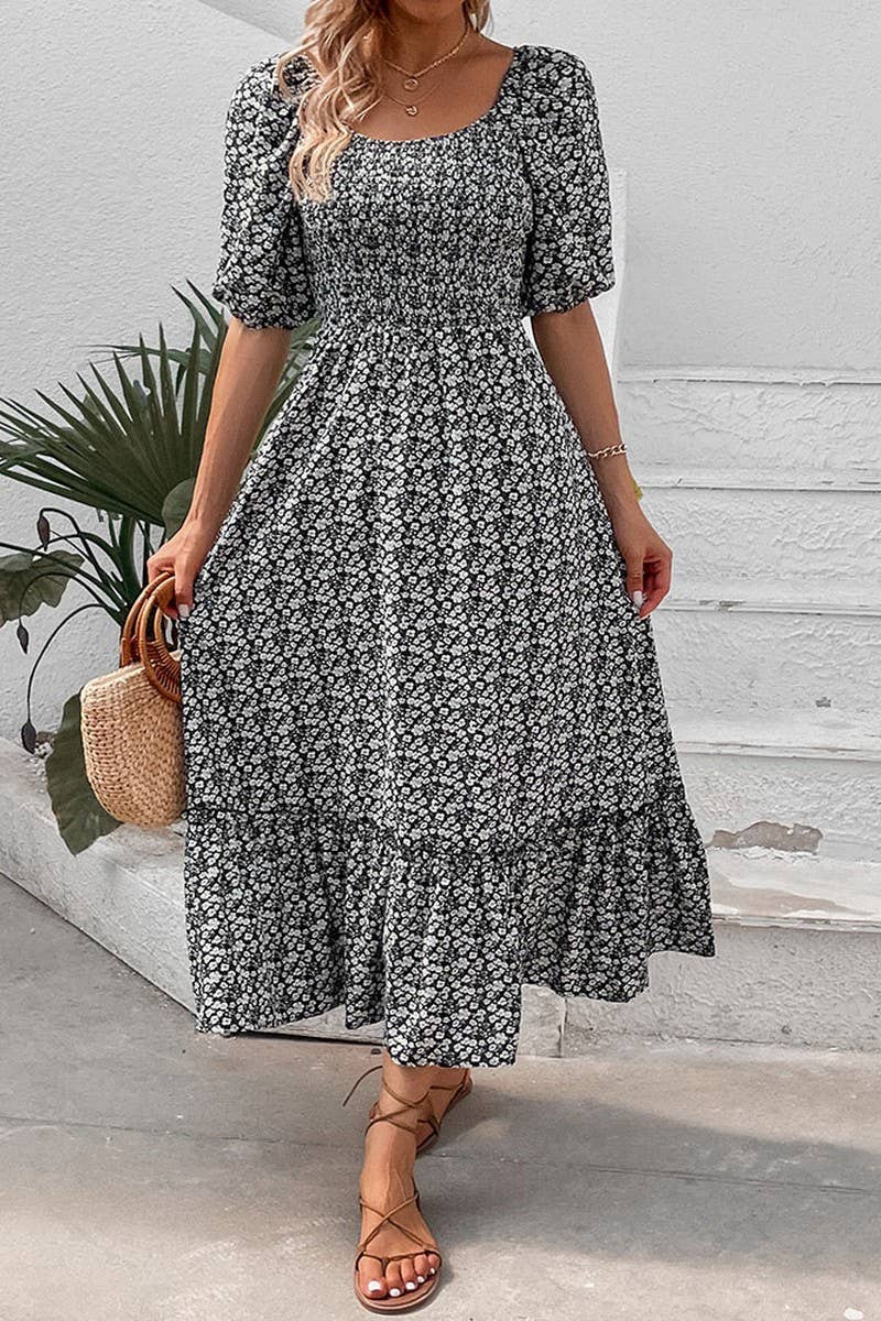 CWDMD4528_2025 SUMMER NEW FLORAL RETRO ELEGANT DRESS