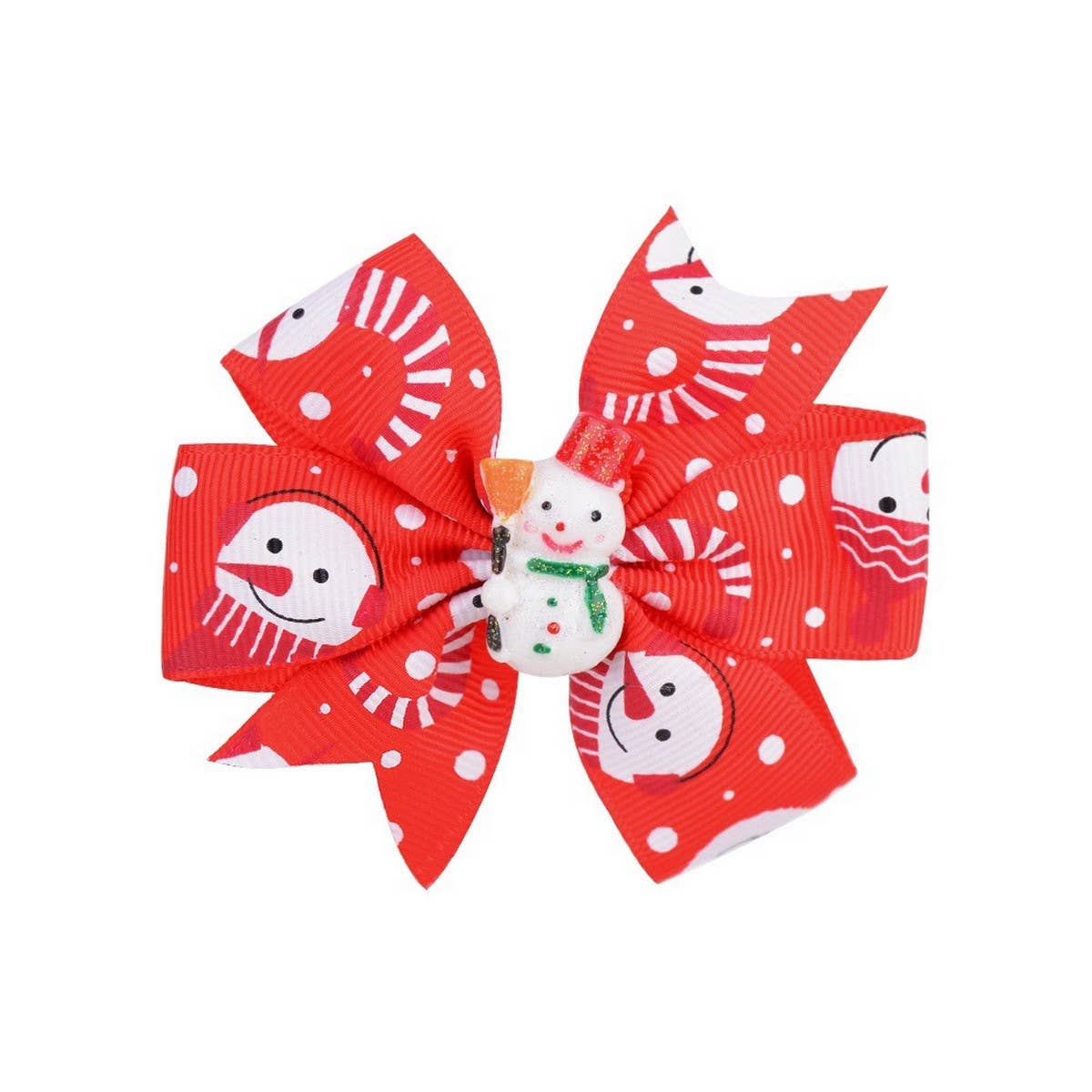 Baby Holiday Bow Hair Clip with Ribbon Tail_CWAHA6700