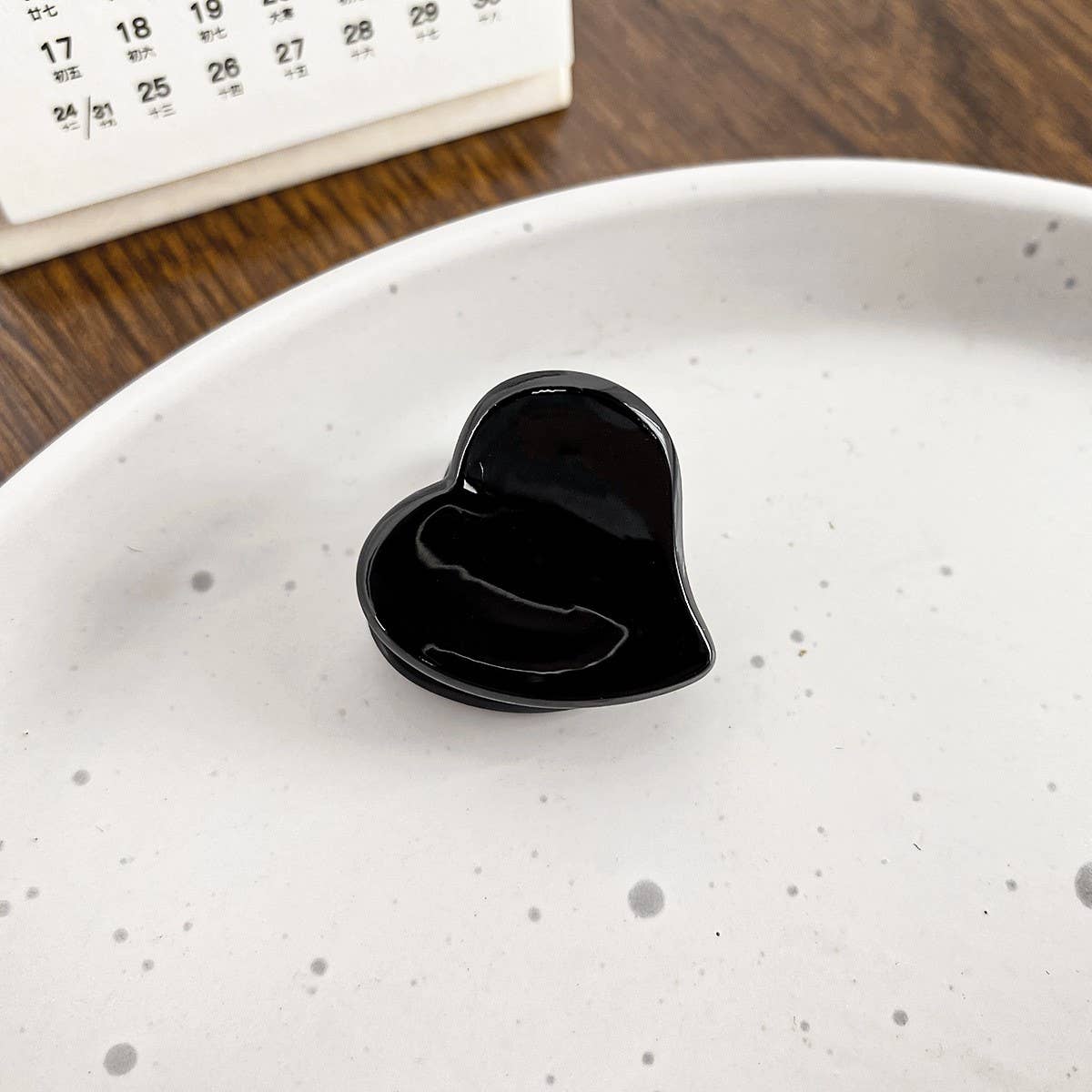 Mini Heart Acetate Claw Clip ? Elegant Side Clip_CWAHA0732