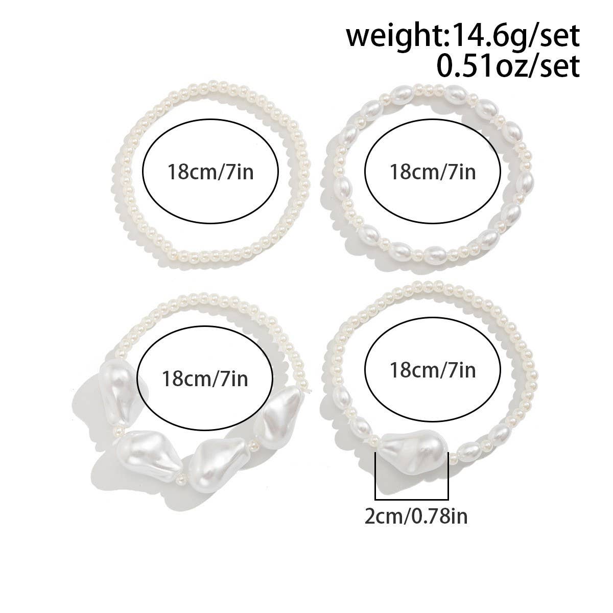 SIMPLE AND FASHIONABLE IRREGULAR BEADED BRACELET