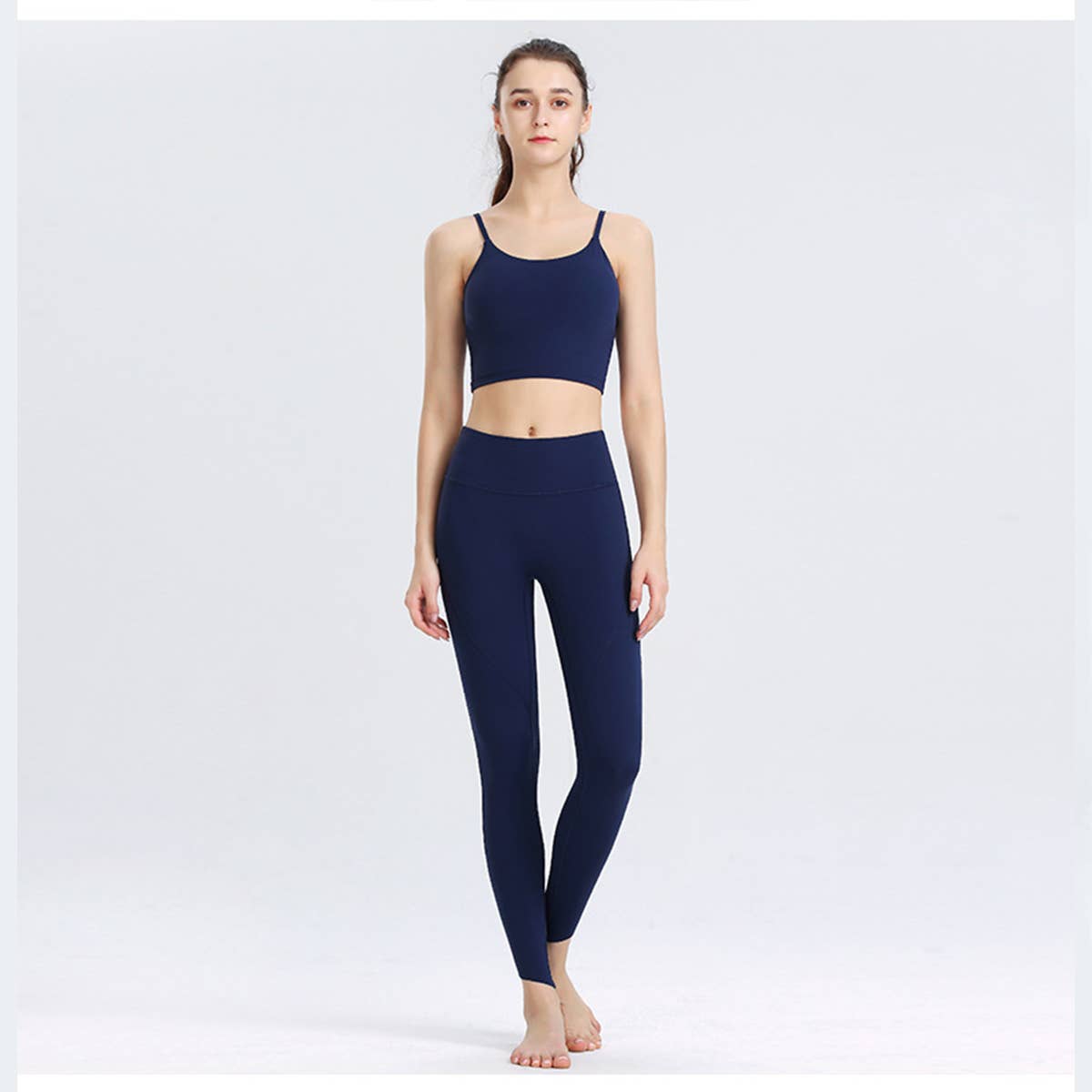 High-waisted sports running tight-fitting pants