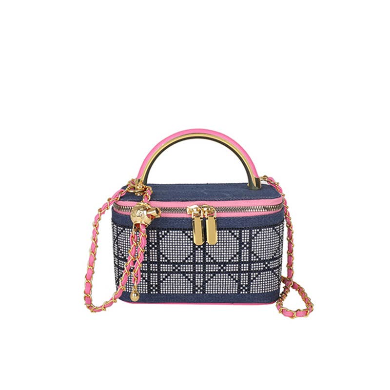 Diamond-shaped crossbody hand-held box bag