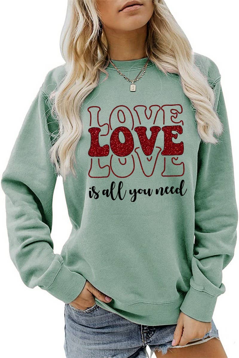 VALENTINE DAY LOVE PRINT PULLOVER_CWTSTL0996