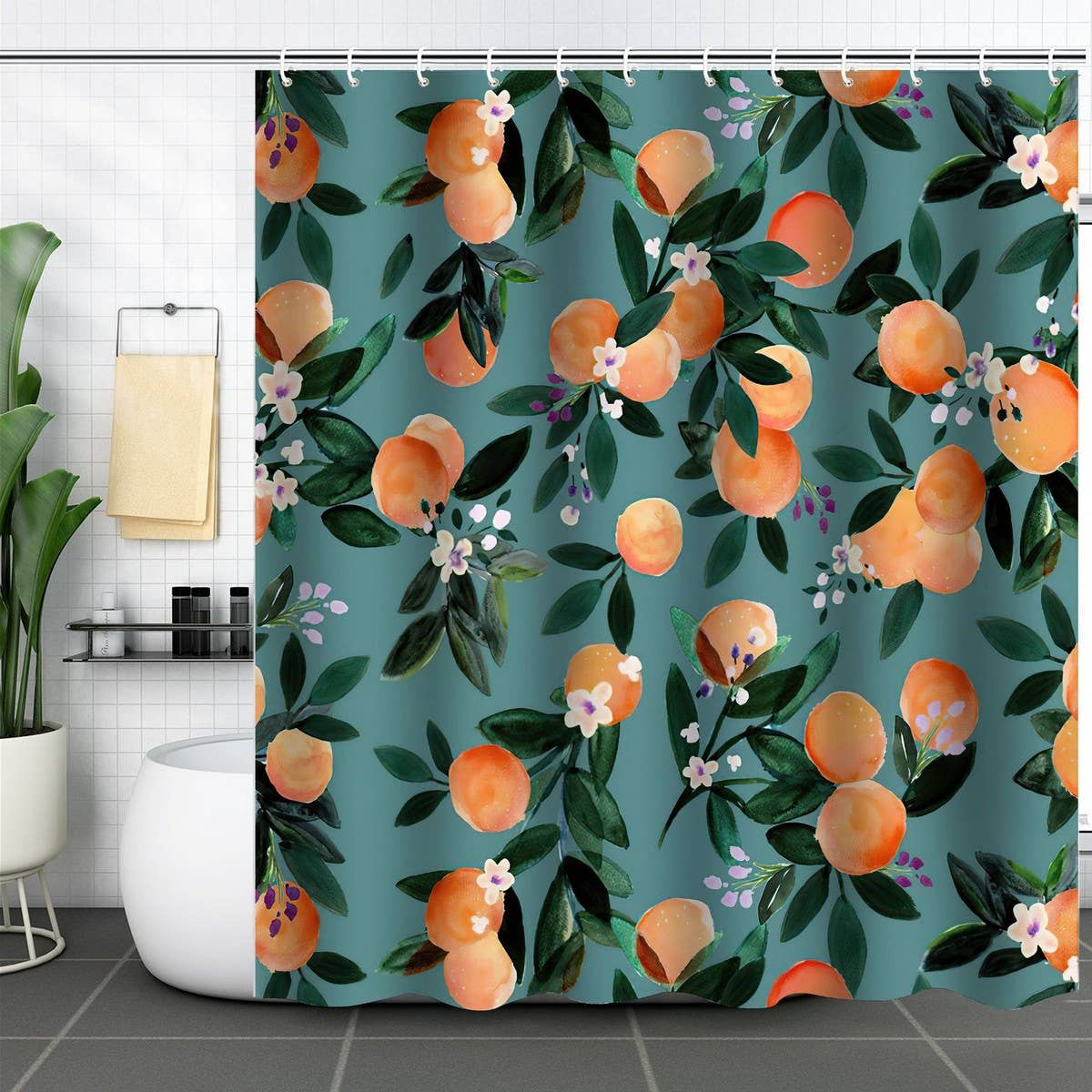 DIGITAL PRINTING FRUIT ISOLATION SHOWER CURTAIN