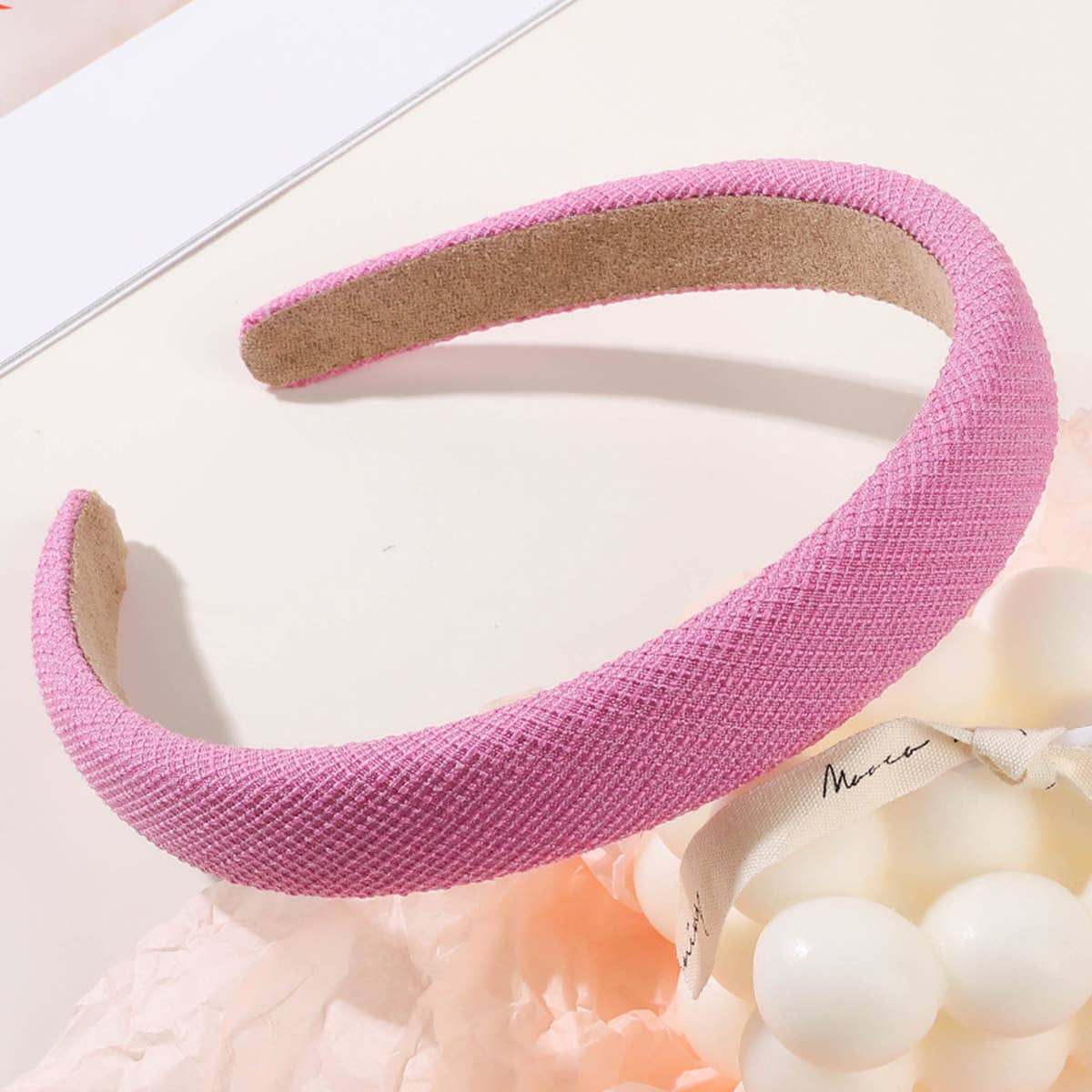 PLAID PATTERN HAIR HOOP_CWAHA0225