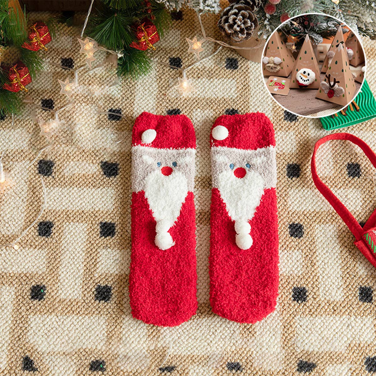 THICK CHRISTMAS SOCKS WITH GIFT BOX