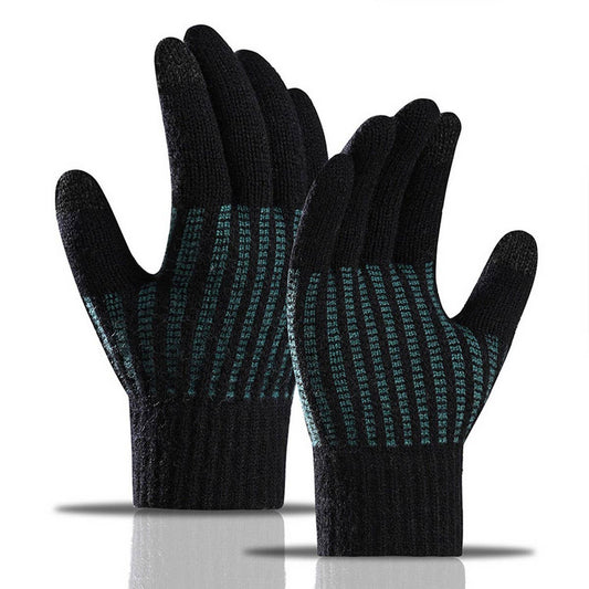 CWAG00577_MEN PLUS SIZE WINTER KNIT TOUCHSCREEN GLOVES
