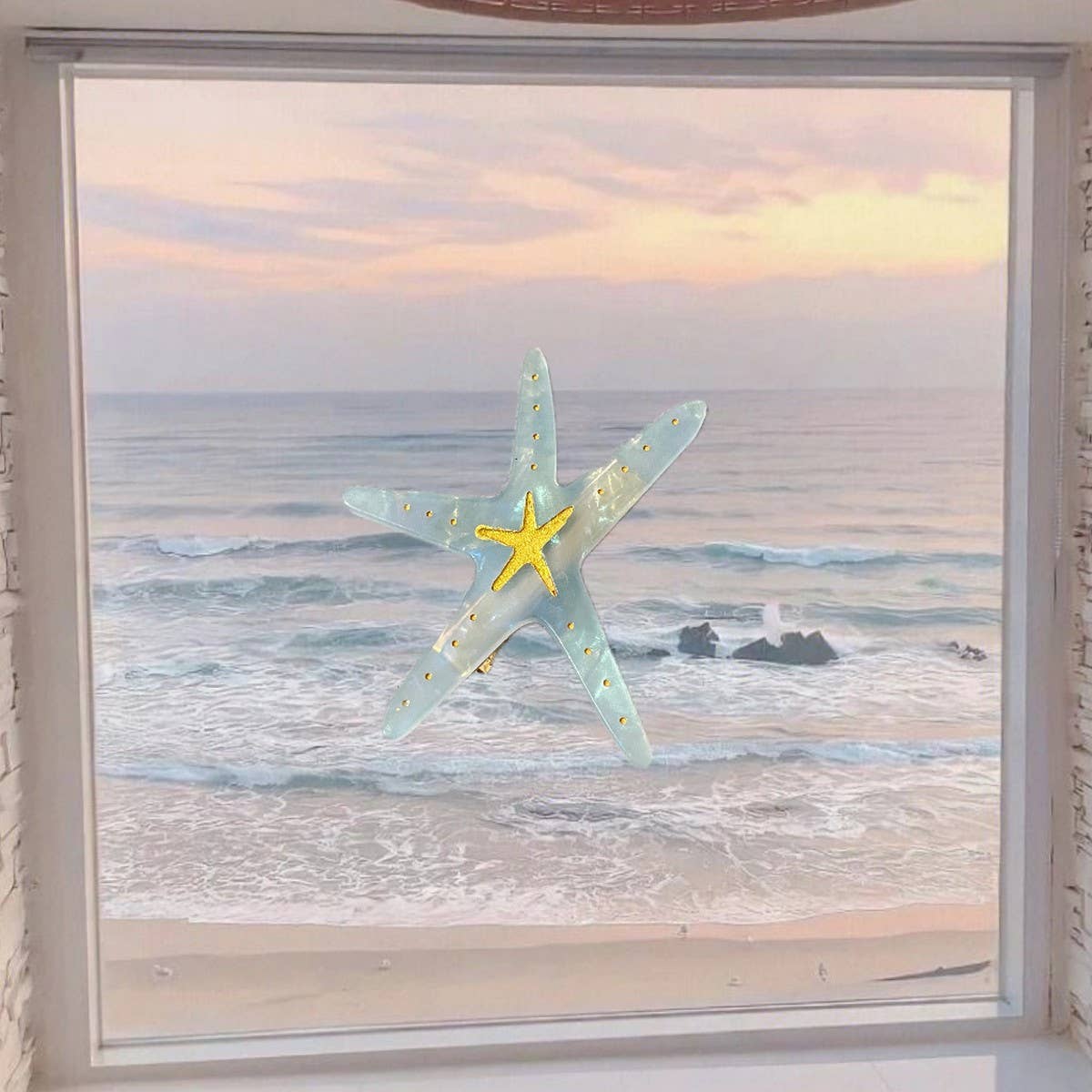 CWAHA4444_NEW OCEAN SERIES CUTE STARFISH HAIRPIN