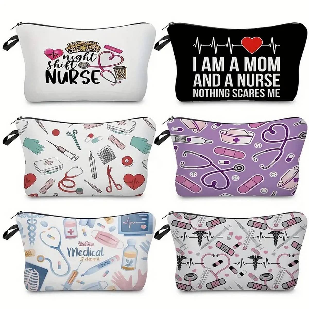 TRAVEL PORTABLE CARTOON NURSE COSMETIC BAG_CWAB2253