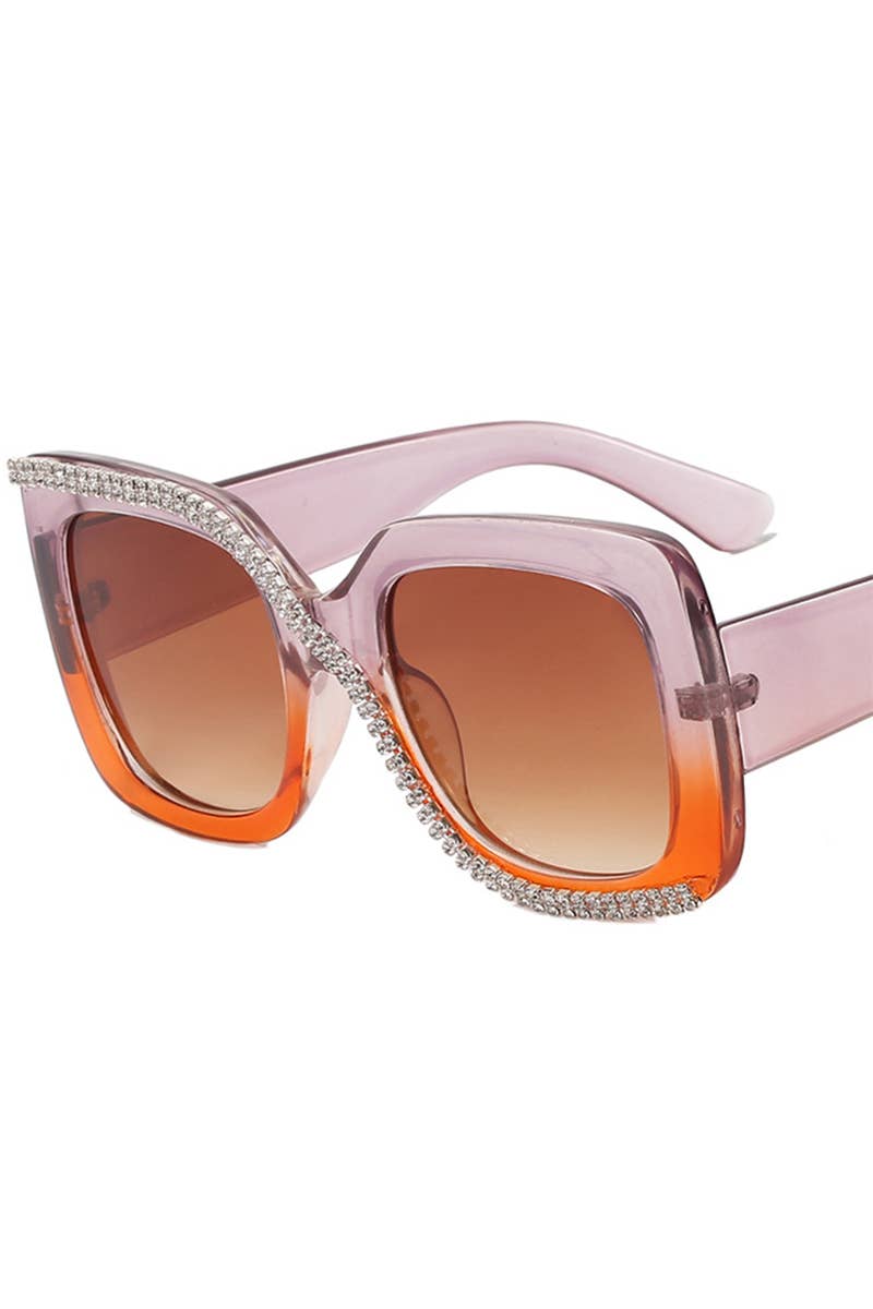 S SHAPED DIAMOND SUNGLASSES