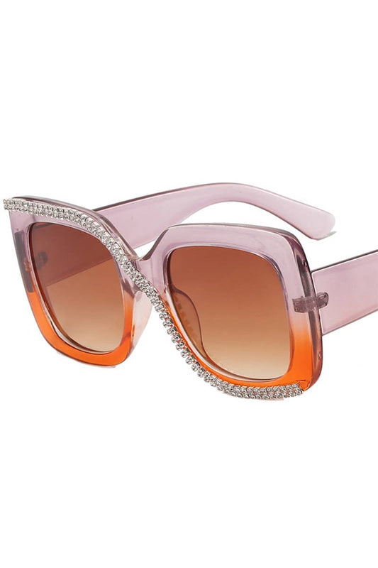 S SHAPED DIAMOND SUNGLASSES