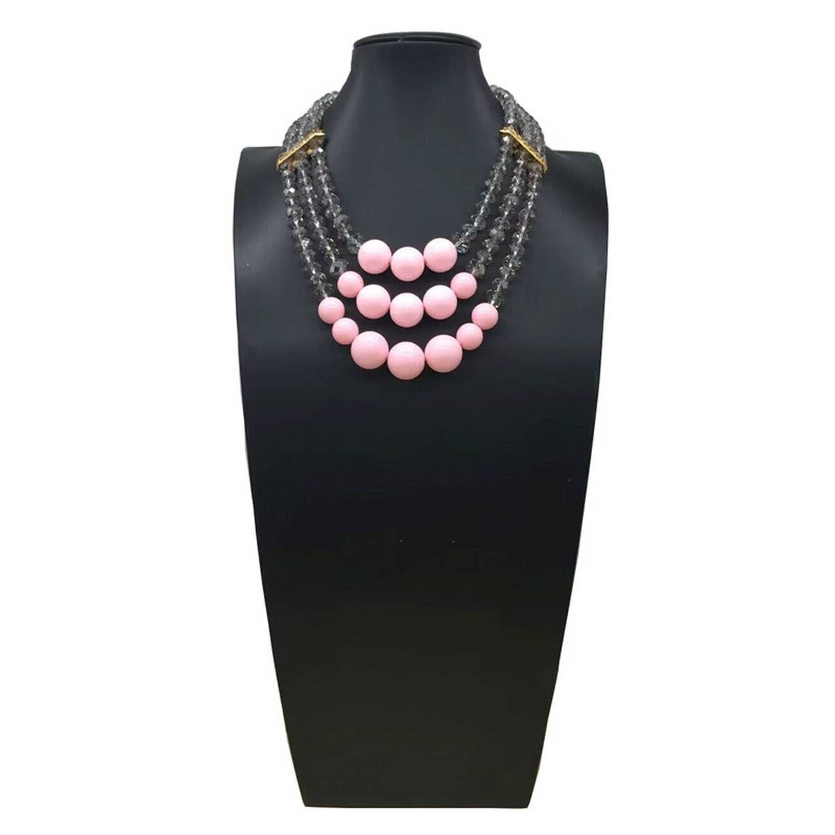 CRYSTAL ACRYLIC COLORFUL BEADS MULTI-LAYER NECKLACE