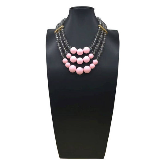 CRYSTAL ACRYLIC COLORFUL BEADS MULTI-LAYER NECKLACE