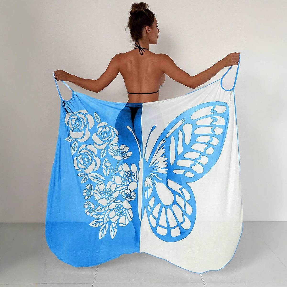 Multi-Way Beach Dress, Color-Block Print Cover-Up