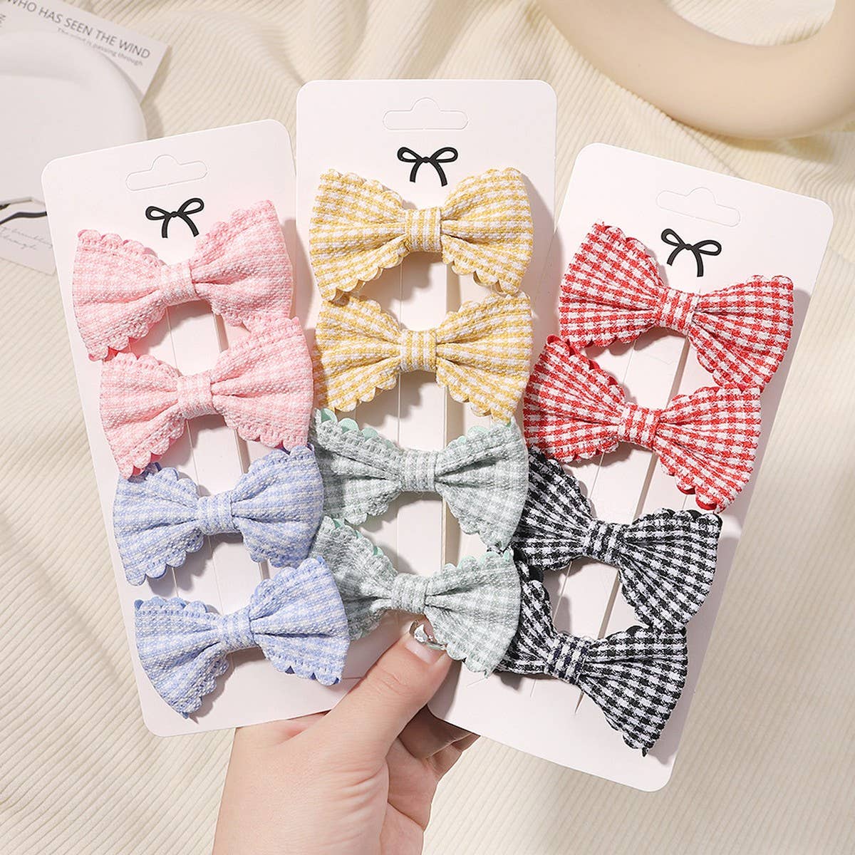 Girls¡¯ Plaid Lace Hair Clips ? Daily & Princess
