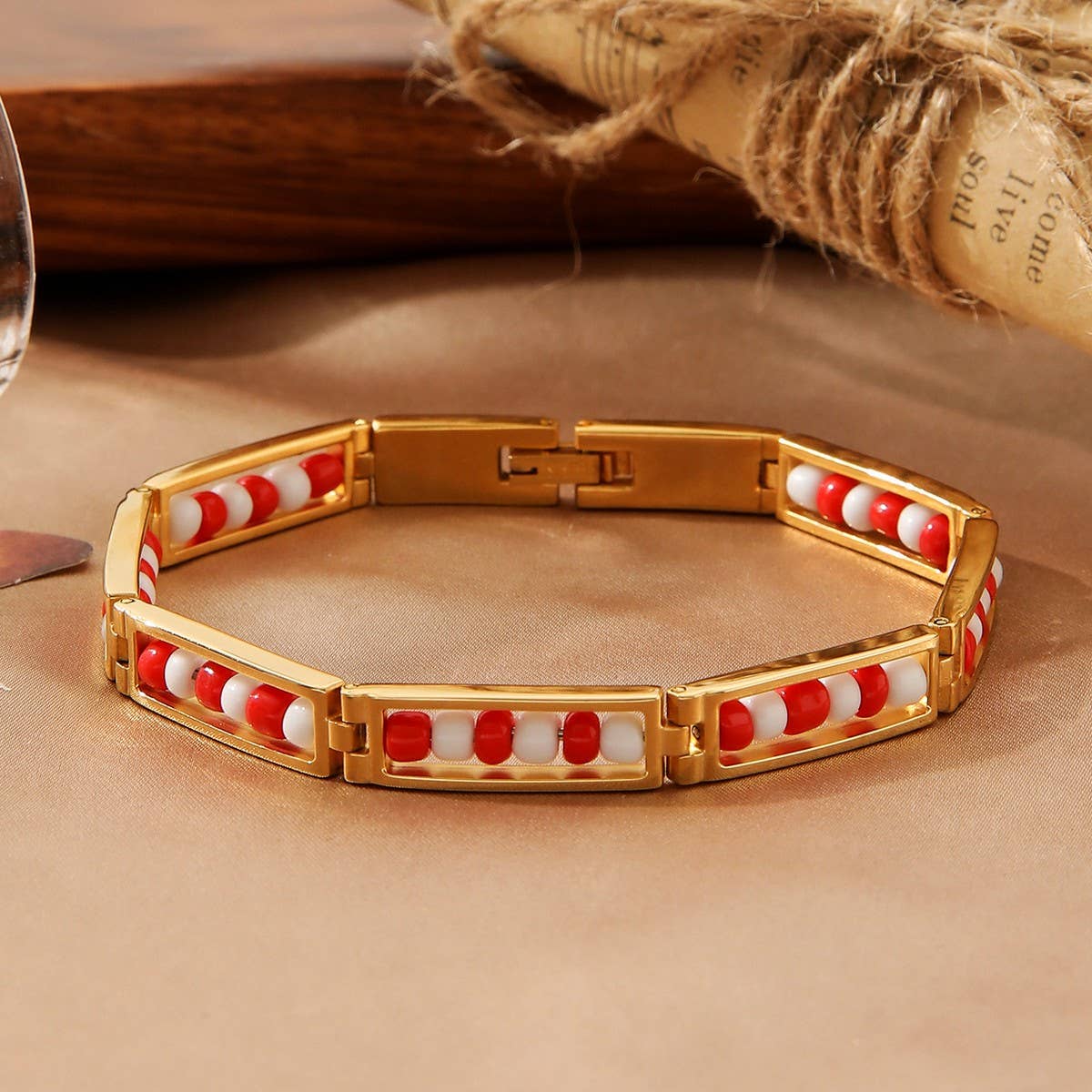 18K STAINLESS STEEL BEAD BRACELET_CWMM3736