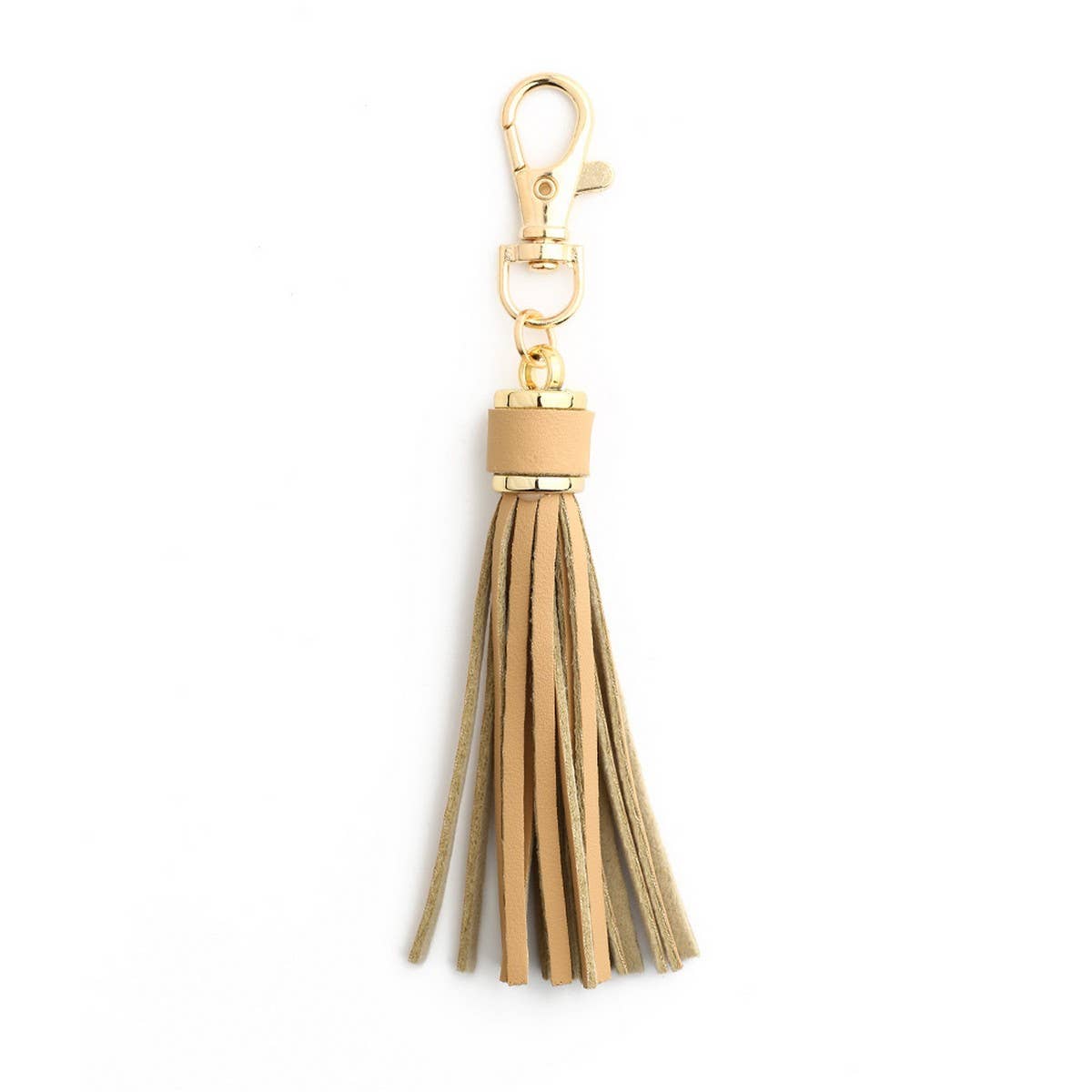 Leather Fringe Keychain, PU Tassel Bag Charm_CWAB5008