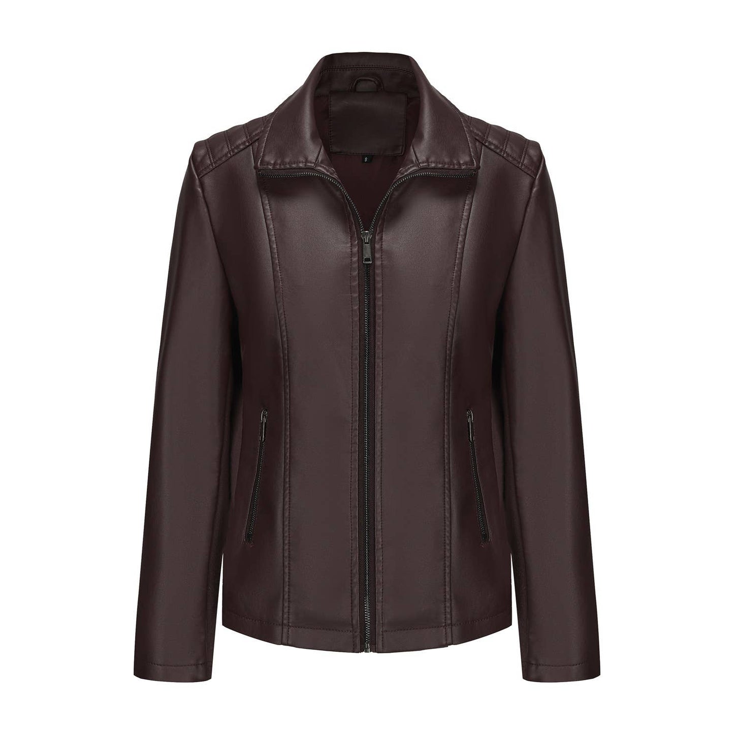 Short jacket knitted patchwork stretch coat