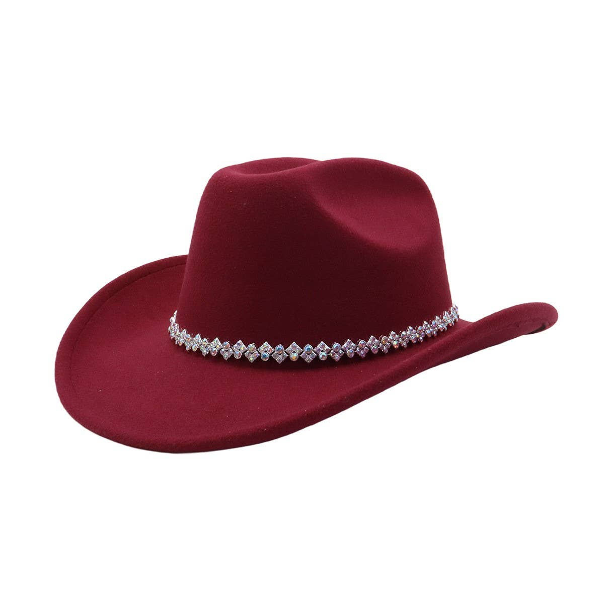 New Wool Fedora Cowboy Hat Western Ethnic Style_CWAH04465