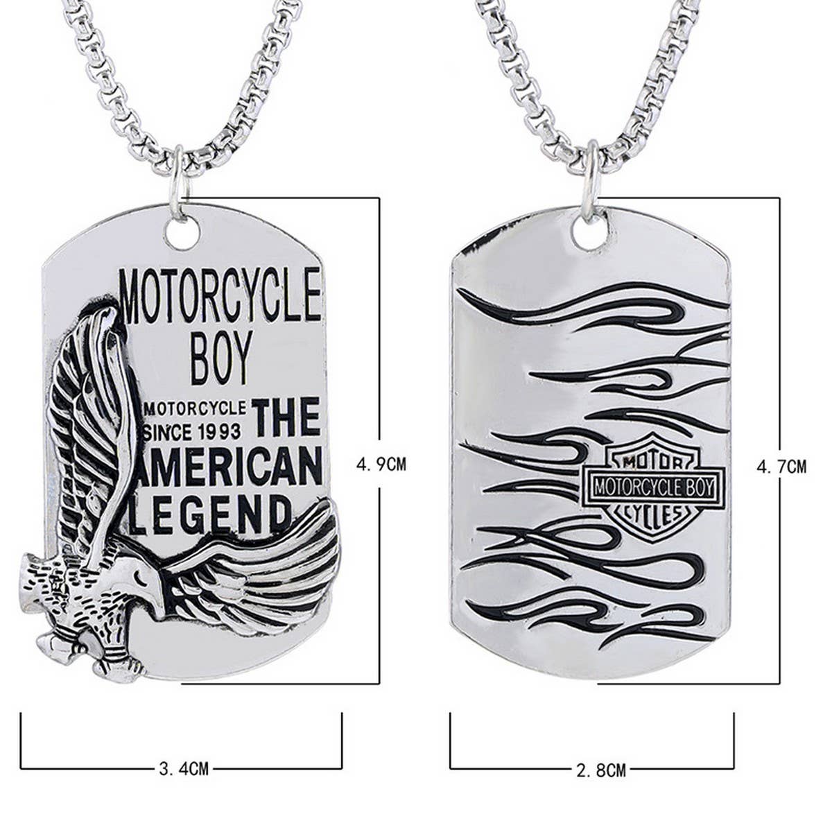 CREATIVE ALLOY PENDANT MEN'S LONG NECKLACE