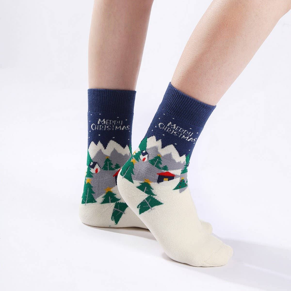 THICK WARM TERRY CHRISTMAS SOCKS