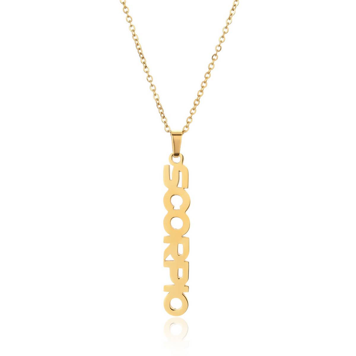 CLAVICLE CHAIN TWELVE ZODIAC TITANIUM NECKLACE