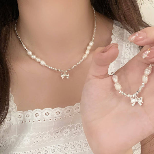 FAIRY STYLE FRESHWATER PEARL NECKLACE FOR WOMEN_CWAJE3015