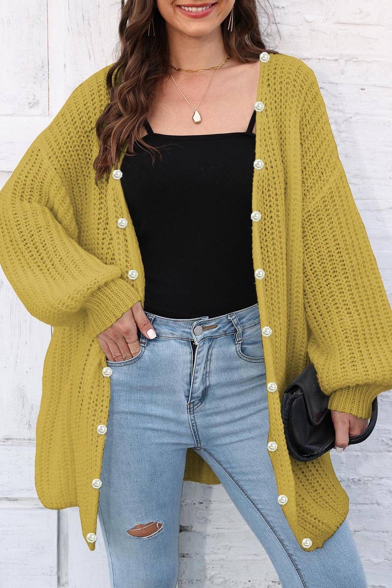 CWOSWL07390_WOMEN OVERSIZED CHUNKY KNIT CARDIGAN SWEATER