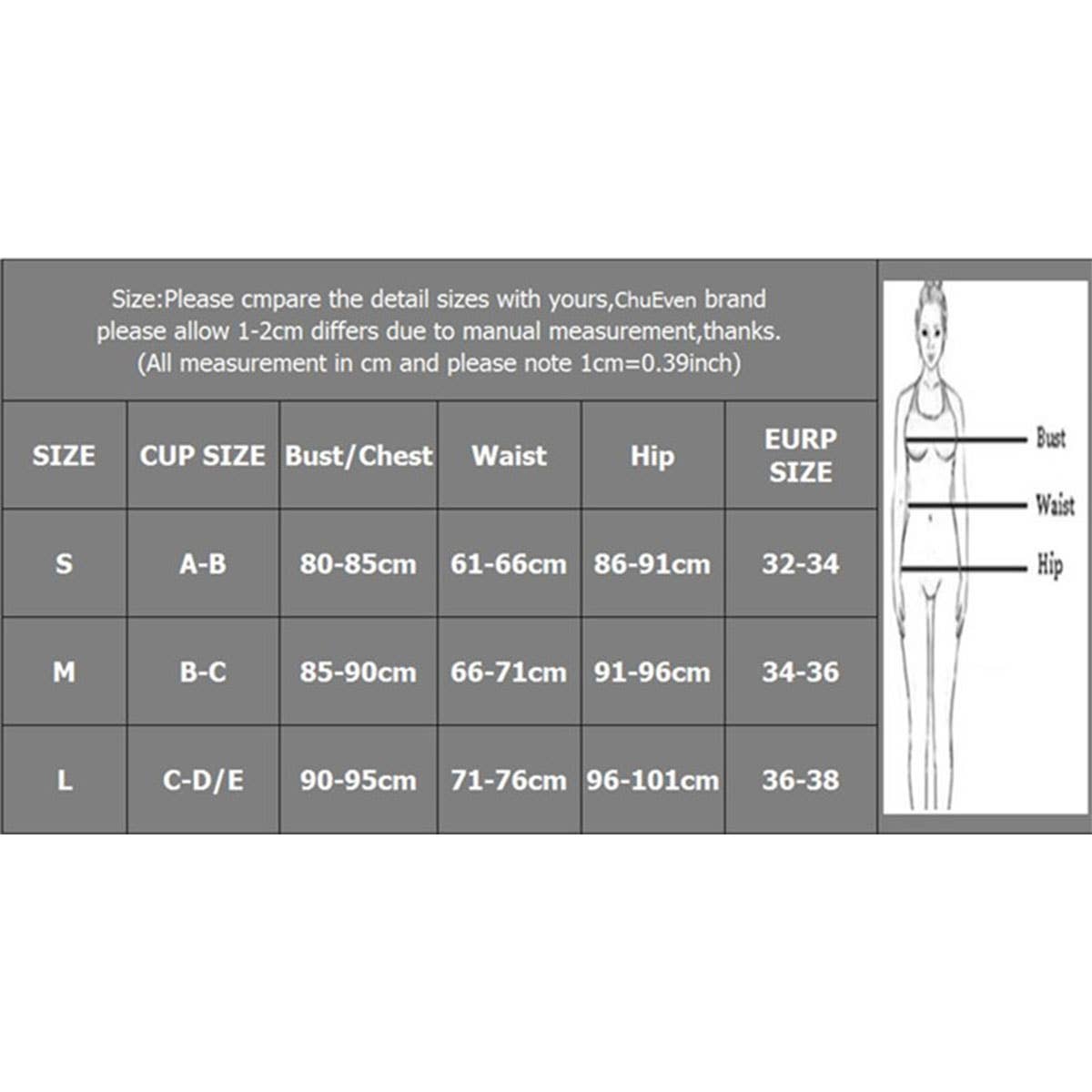 3D Floral Bikini Set - Solid Color Swimsuit_CWMW0693