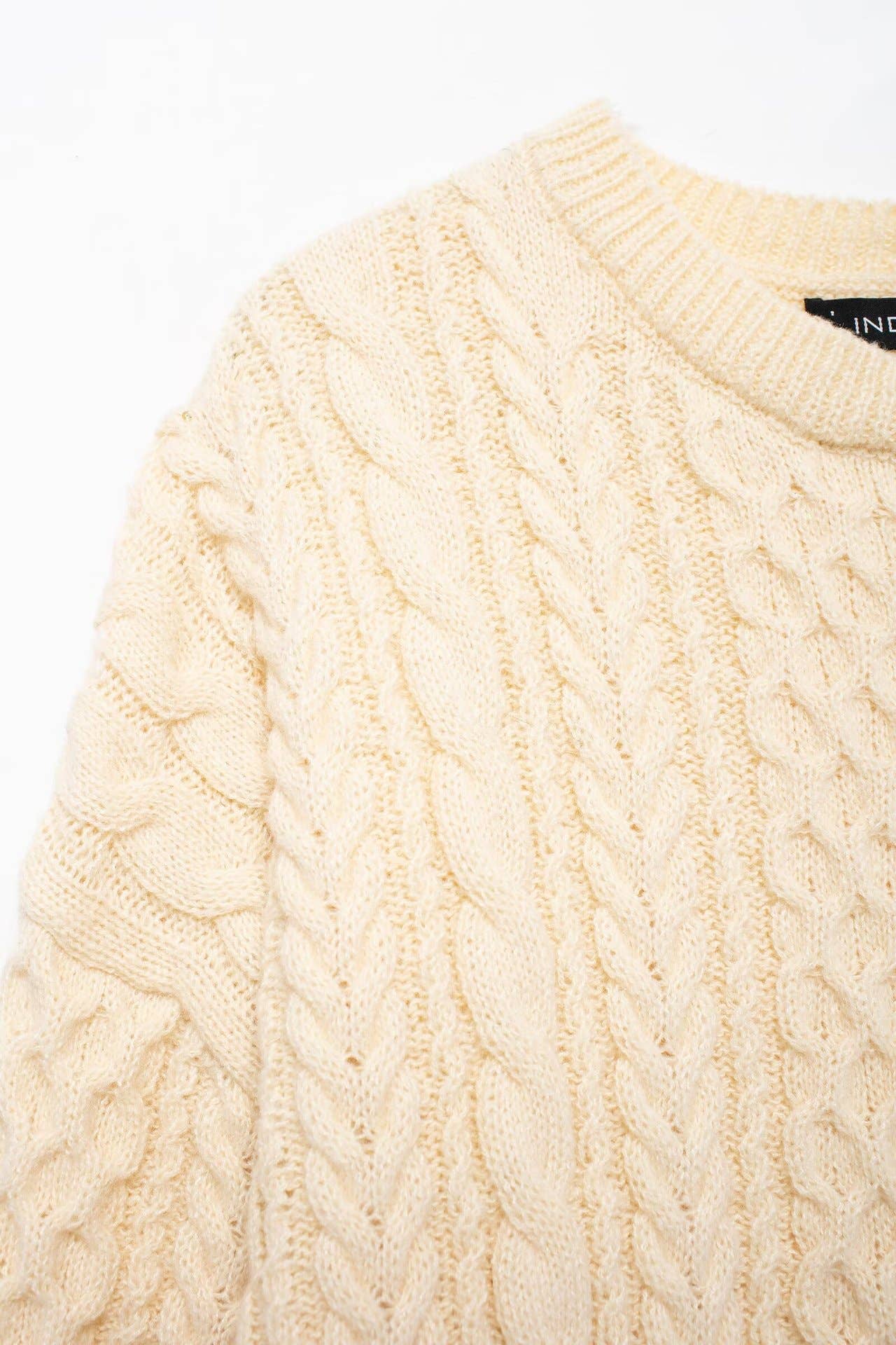 TWIST THICK VINTAGE PULLOVER CREWNECK SWEATER