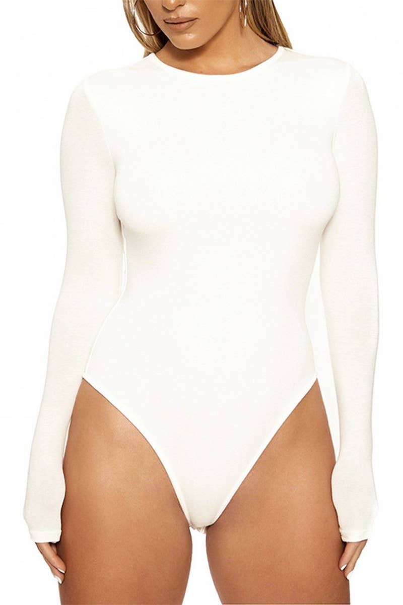 LEISURE RENDER LONG SLEEVED TIGHT JUMPSUIT_CWSJS0464