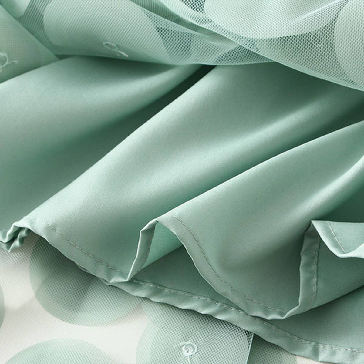 3D Polka Dot Tulle A-Line Flared Midi Skirt_CWBMS0379