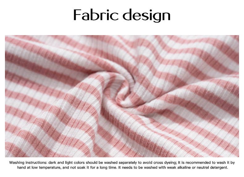 STRIPED KNITTED LONG-SLEEVED HALF-SKIRT SUIT