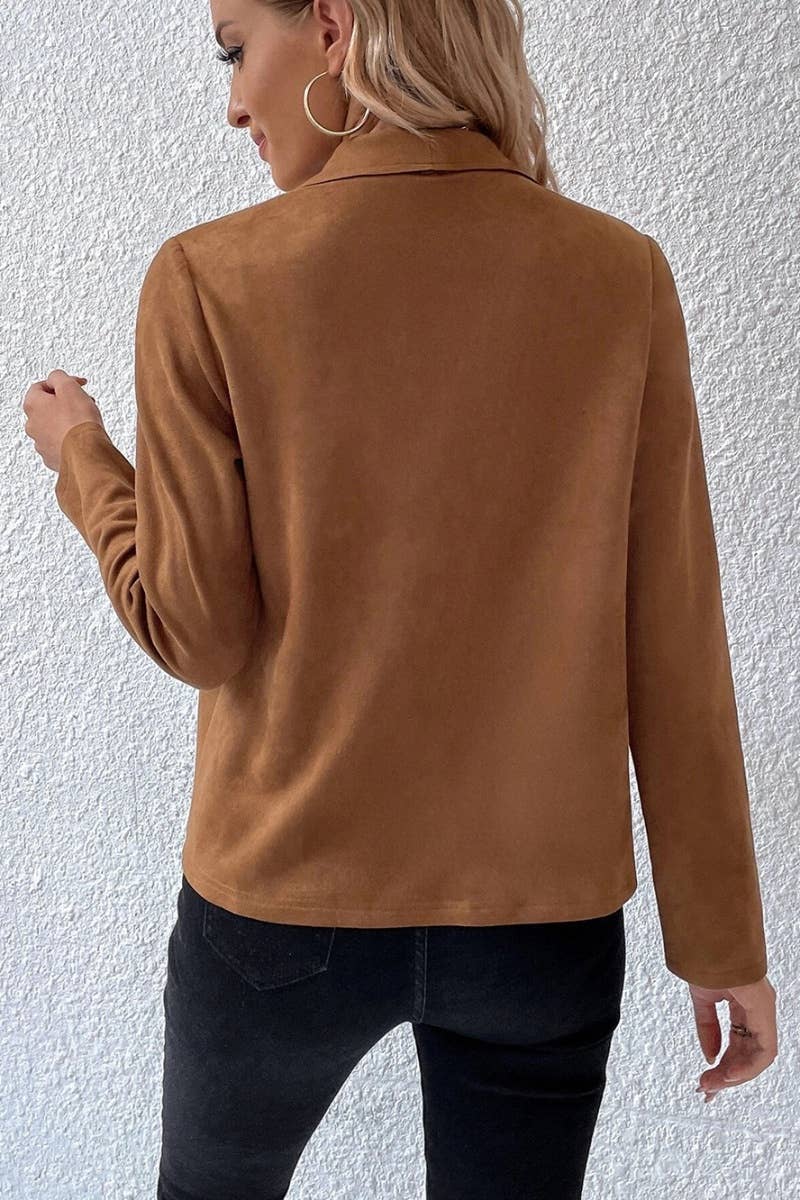 CWOJA0967_FALL VINTAGE LONG-SLEEVED FLEECE JACKET