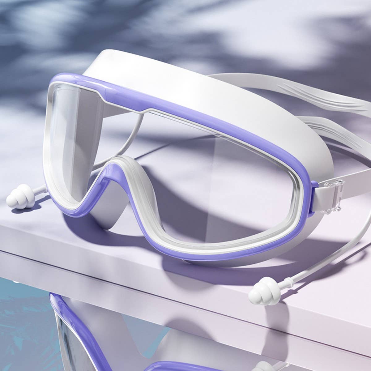 HD Anti-Fog Swim Goggles ? Large Frame for Adults