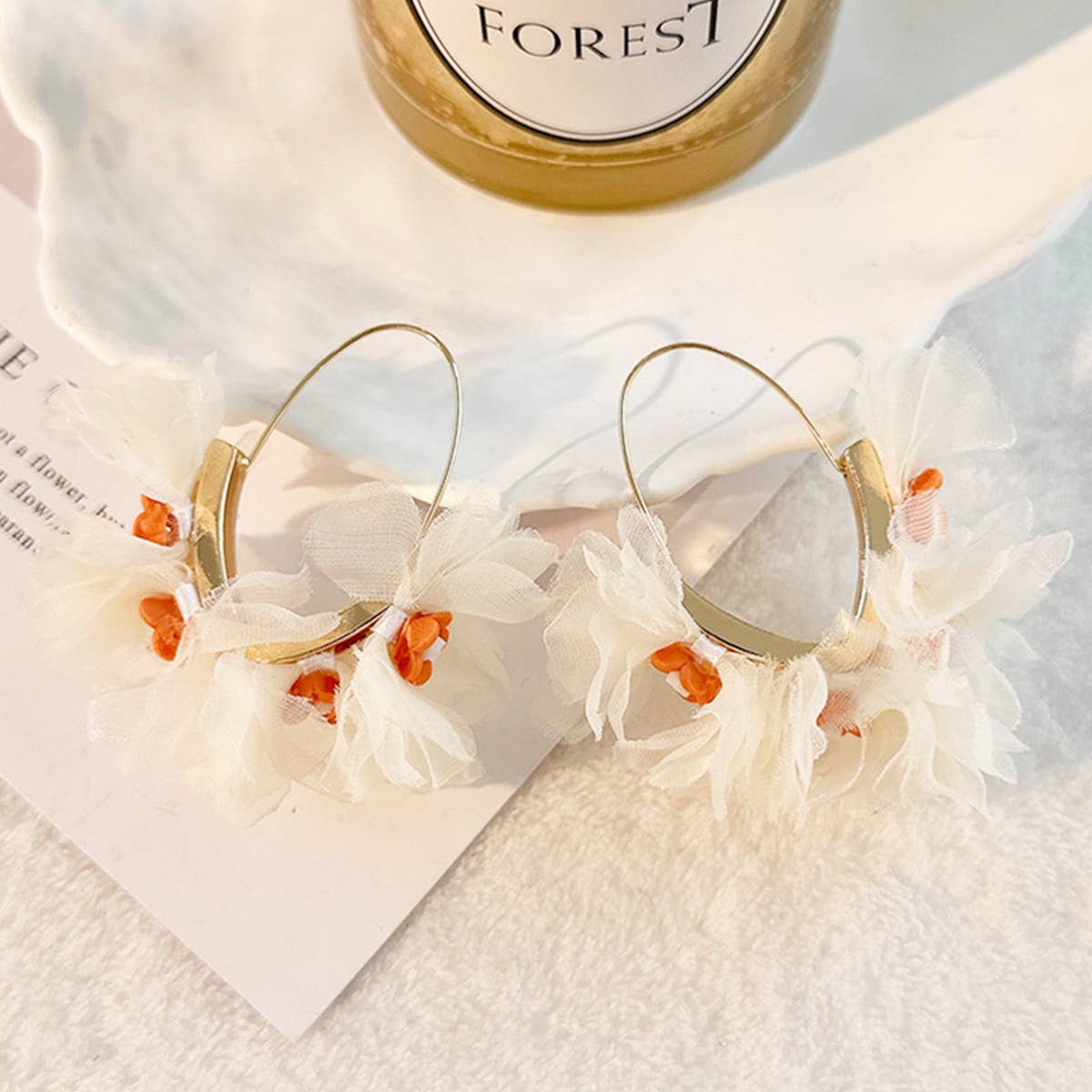 Creative V-Shape Flower Earrings ? Artistic Design