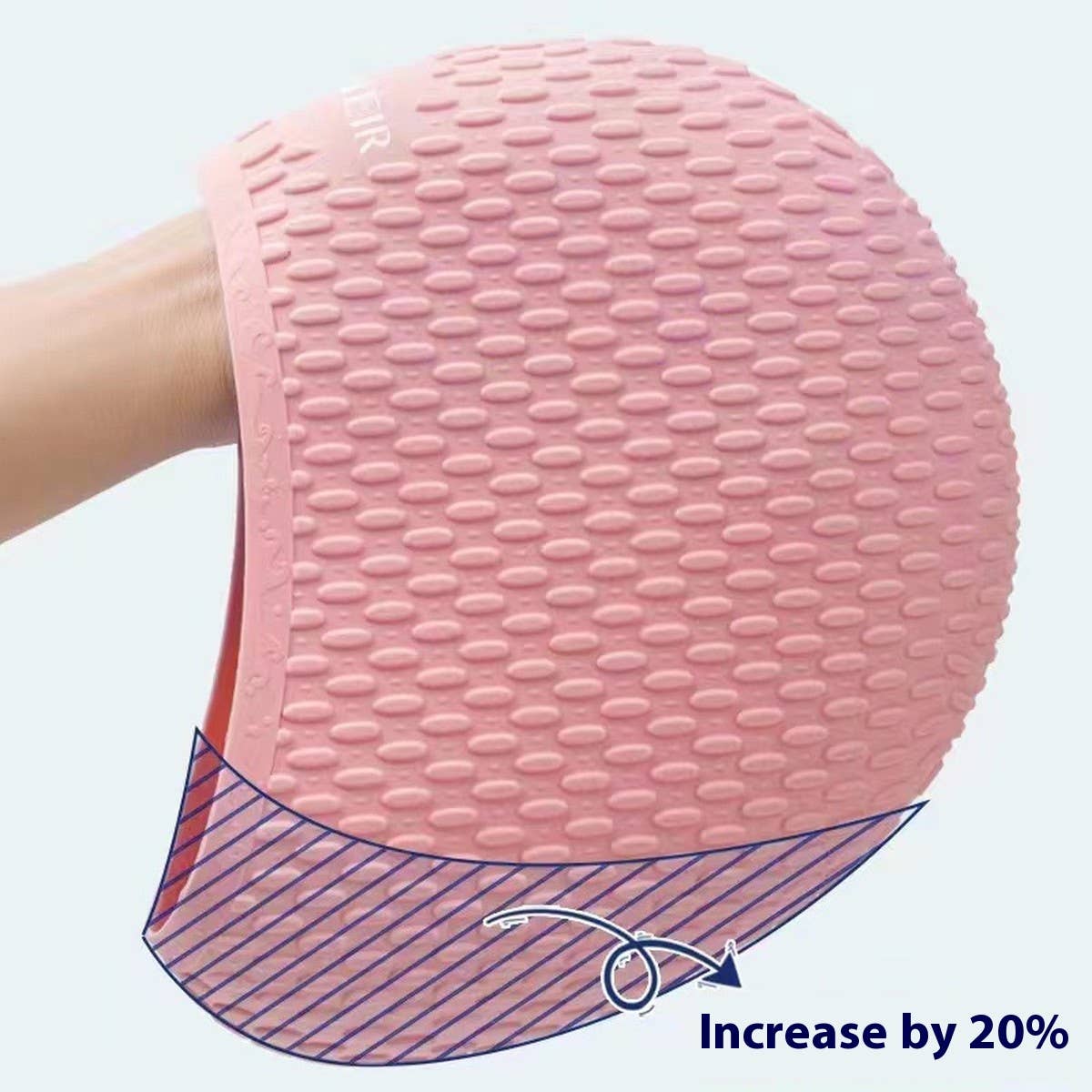 XL Silicone Bubble Swim Cap for Long Hair_CWMM6700