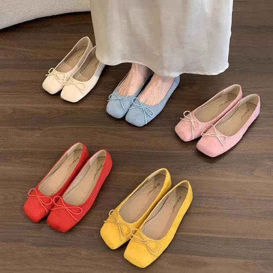 Suede Round Toe Flat Loafers for Women_CWSHF0072